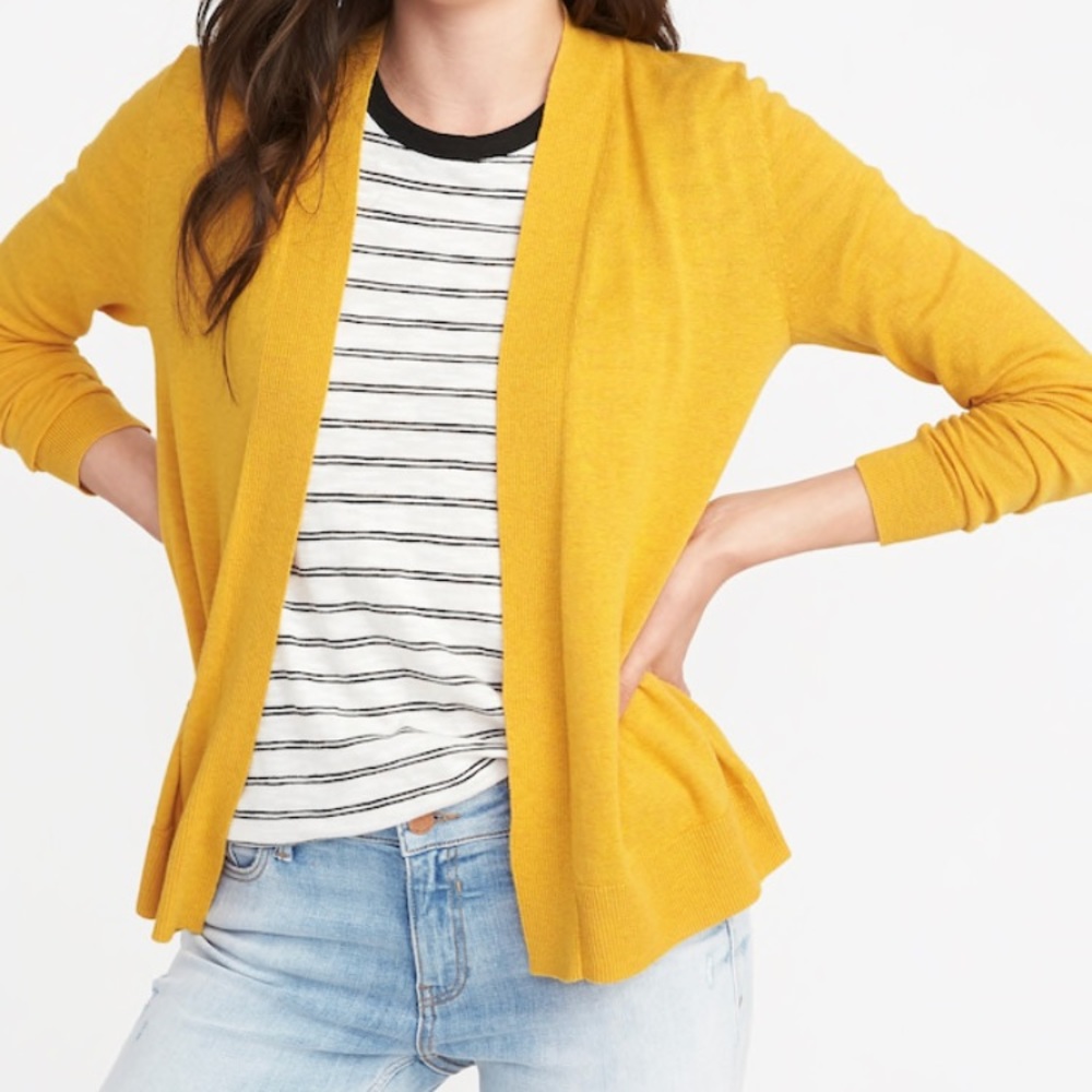 Yellow/gold cardigan - Old Navy Short Open-Front